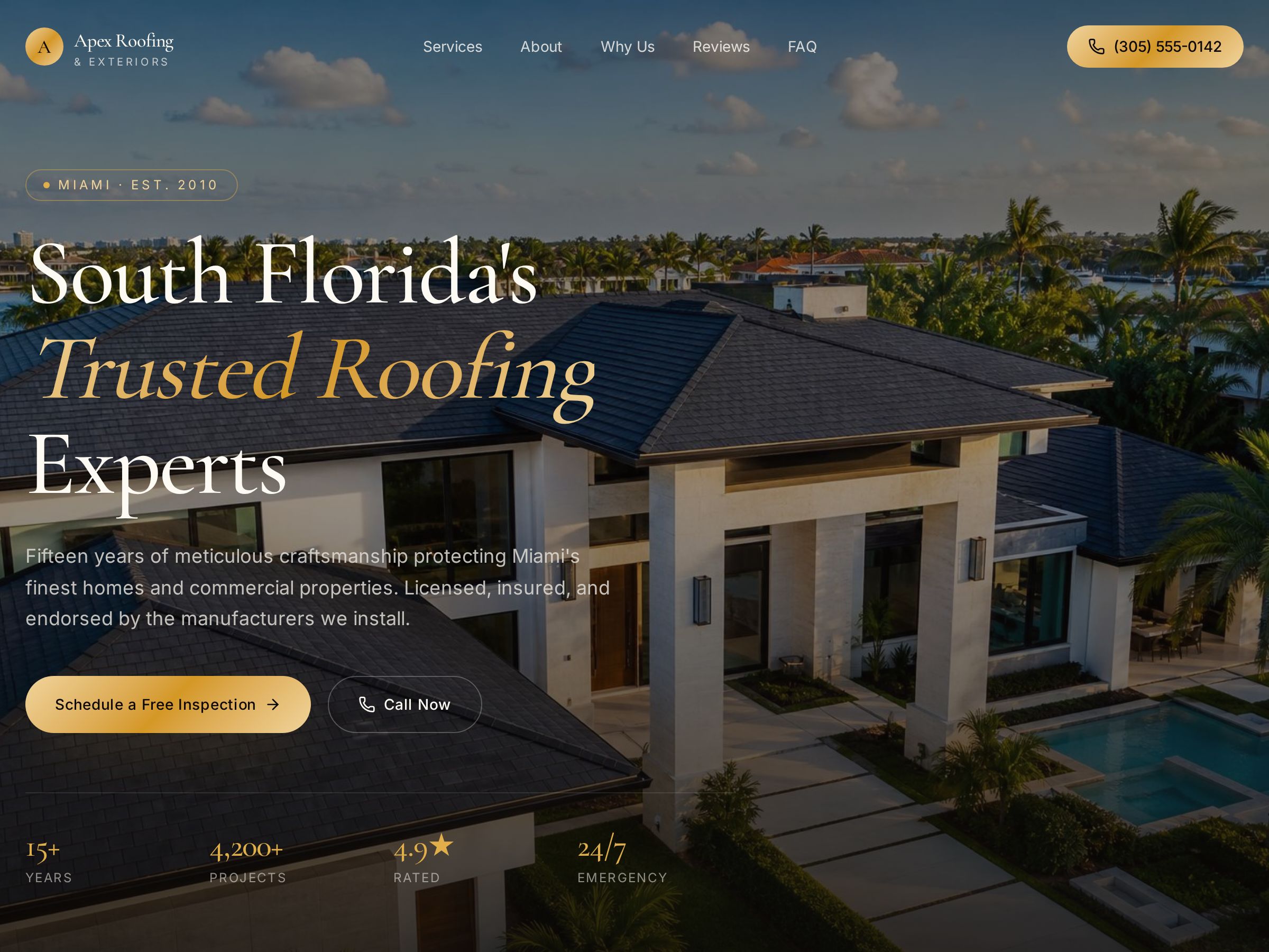Apex Luxury Roofing — Roofing website by SiteSeeing Digital
