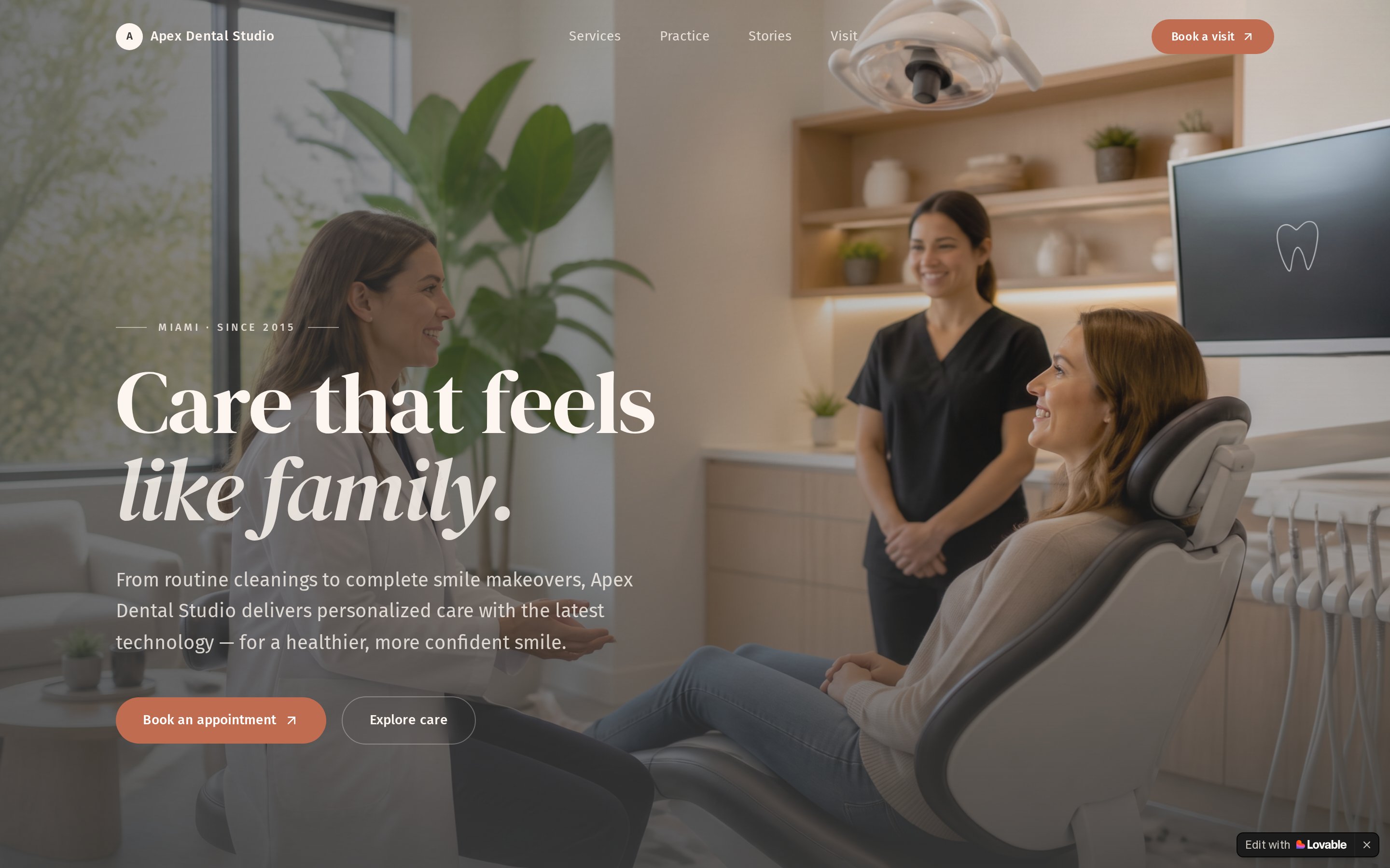 Apex Smile Studio website by SiteSeeing Digital