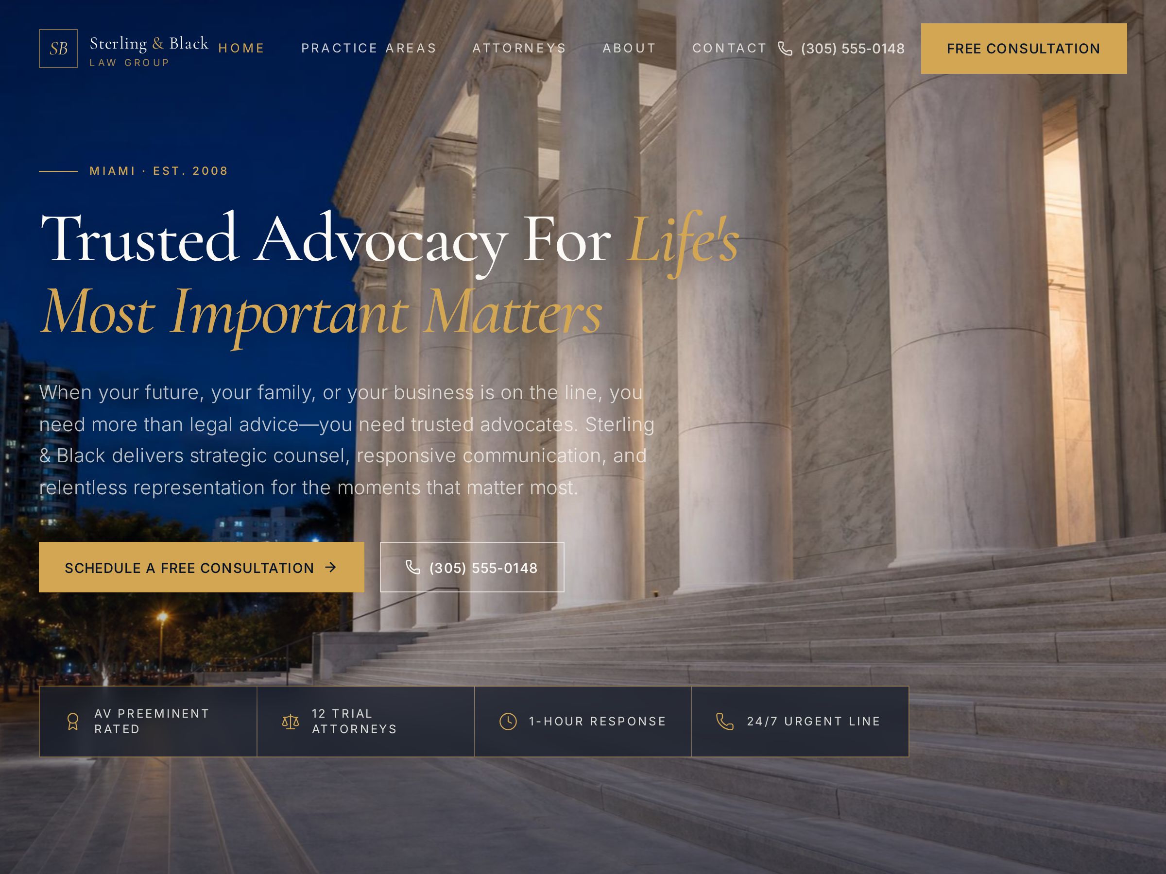 Sterling & Black — Law Firm website by SiteSeeing Digital